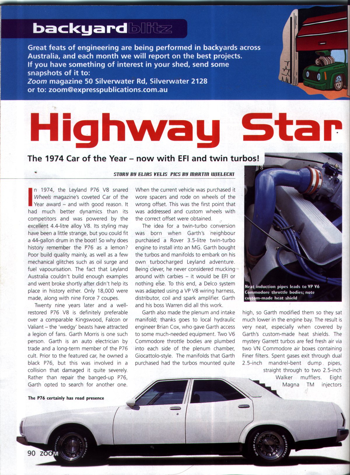 Zoom magazine article page 1 of 2