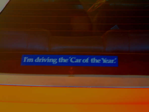 I'm Driving the Car of the Year
